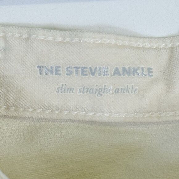 AG Adriano Goldschmied The‎ Stevie Beige Soft Velveteen Ankle Pants Women's 26 - Picture 6 of 7